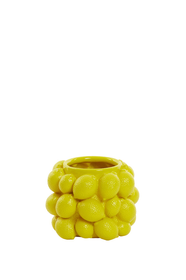Light & Living Accessories Vase deco 17,5x14 cm LEMON yellow House of Isabella UK
