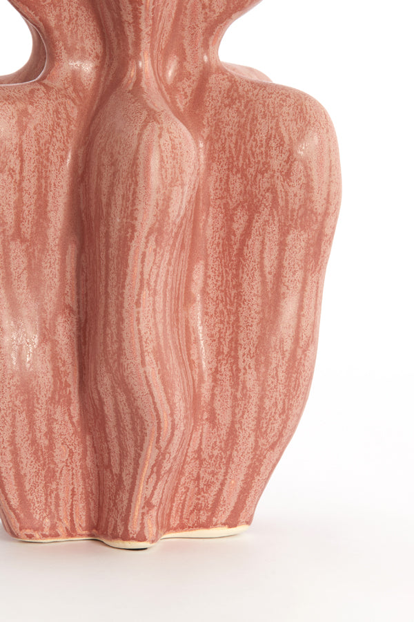 Light & Living Accessories Vase deco 17,5x16x23,5 cm NARA ceramics coral-red House of Isabella UK