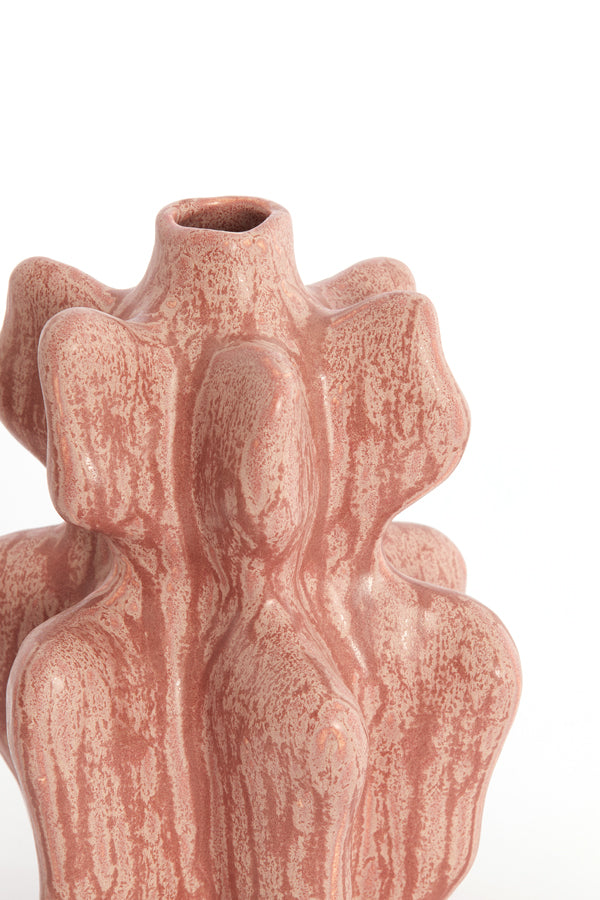 Light & Living Accessories Vase deco 17,5x16x23,5 cm NARA ceramics coral-red House of Isabella UK