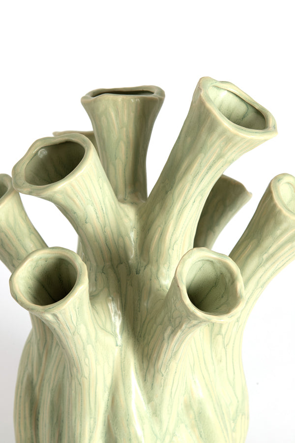 Light & Living Accessories Vase deco 17,5x20 cm LYSET ceramics light green House of Isabella UK