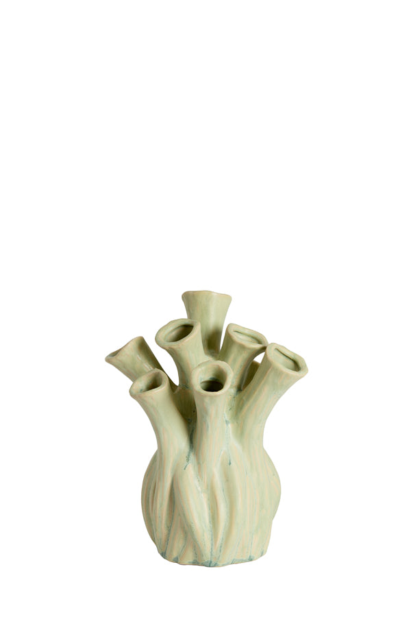 Light & Living Accessories Vase deco 17,5x20 cm LYSET ceramics light green House of Isabella UK