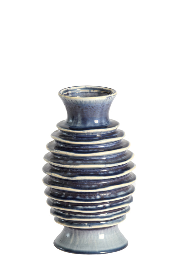 Light & Living Accessories Vase deco 17,5x30 cm PREDOSA ceramics blue House of Isabella UK