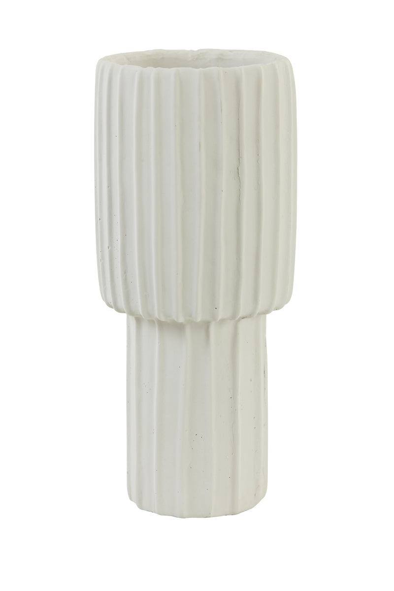 Light & Living Accessories Vase deco 17,5x40 cm MAJA cement cream House of Isabella UK
