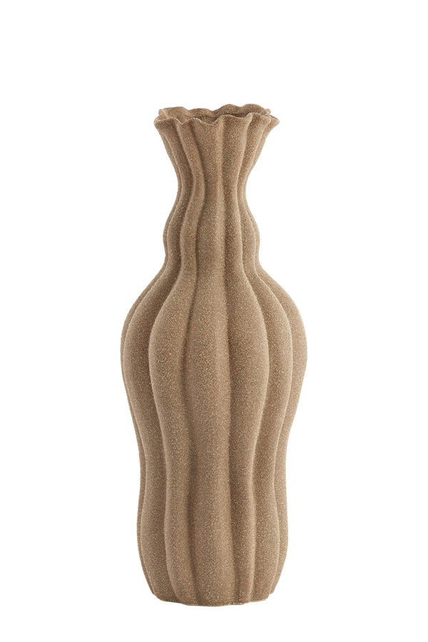 Light & Living Accessories Vase deco 17,5x47,5 cm SILVIO ceramics matt brown House of Isabella UK