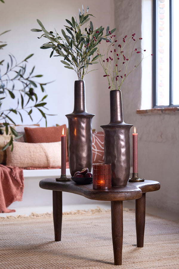 Light & Living Accessories Vase deco 17,5x48,5 cm SENNES ceramics dark bronze House of Isabella UK