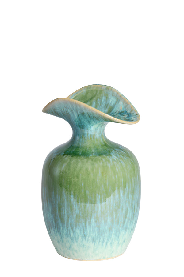 Light & Living Accessories Vase deco 17x16x28 cm MARILLO ceramics green+light blue House of Isabella UK