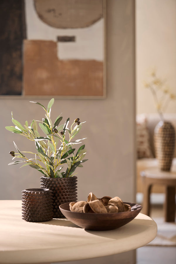 Light & Living Accessories Vase deco 17x18,5 cm CALDRAS dark brown House of Isabella UK