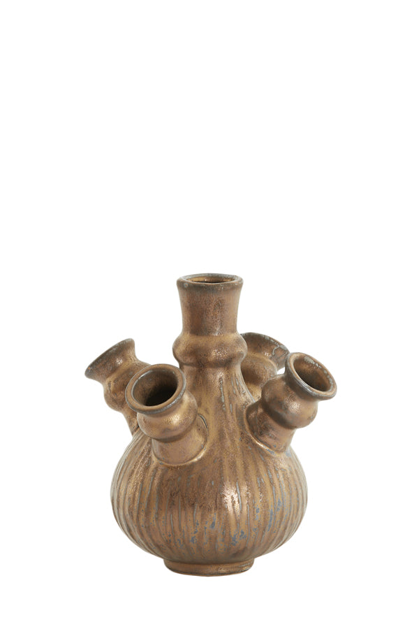 Light & Living Accessories Vase deco 17x18,5 cm NEBULA brown-bronze House of Isabella UK