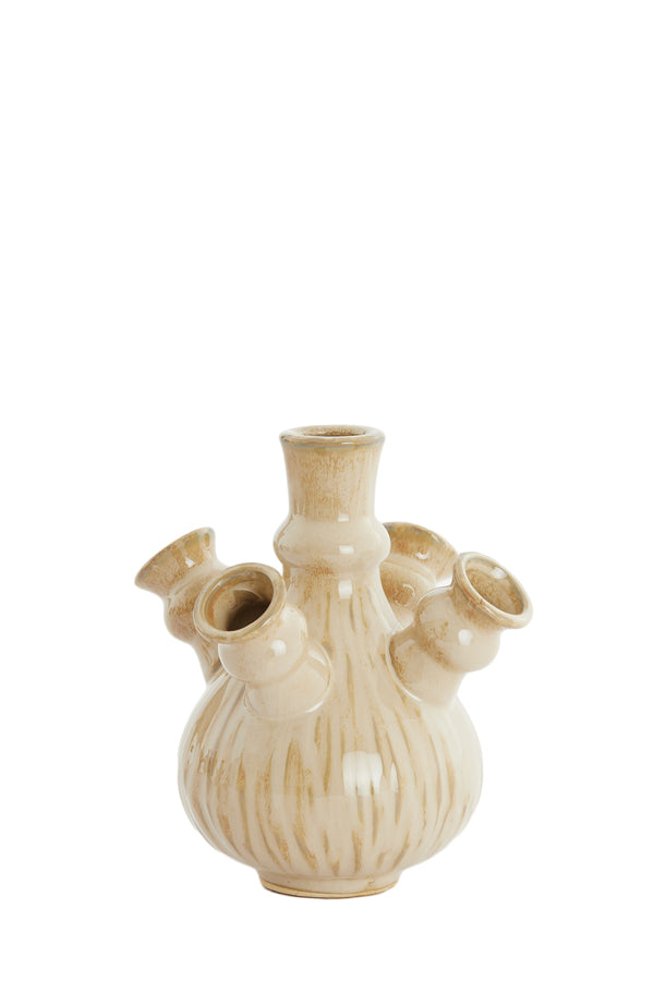 Light & Living Accessories Vase deco 17x18,5 cm NEBULA cream-light brown House of Isabella UK