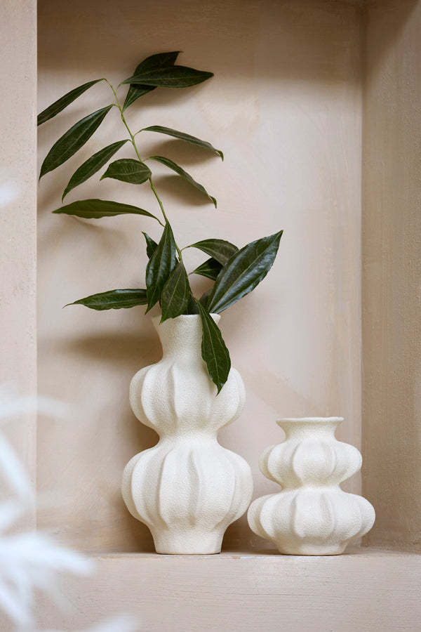 Light & Living Accessories Vase deco 17x18,5 cm SPOTORNO ceramics matt cream House of Isabella UK