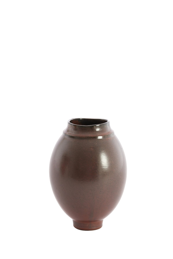 Light & Living Accessories Vase deco 17x23,5 cm LOREA ceramics matt dark red-brown House of Isabella UK