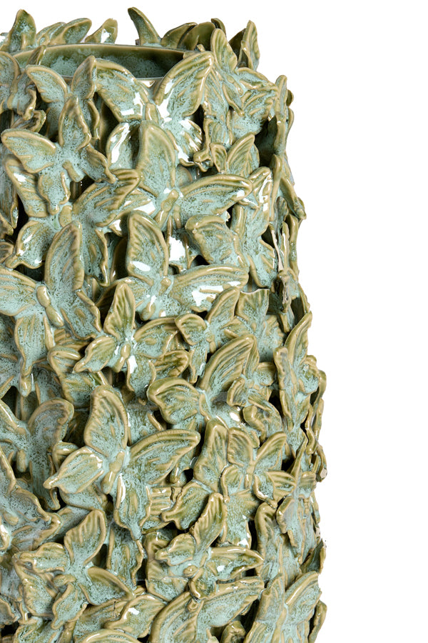 Light & Living Accessories Vase deco 17x26 cm MARIPOSA ceramics mint green House of Isabella UK