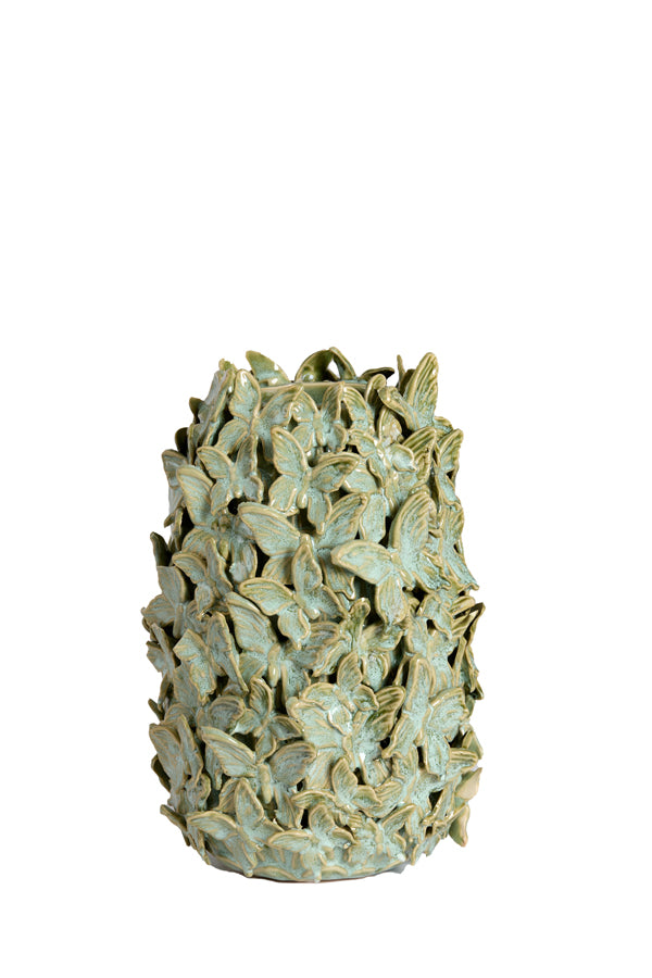 Light & Living Accessories Vase deco 17x26 cm MARIPOSA ceramics mint green House of Isabella UK