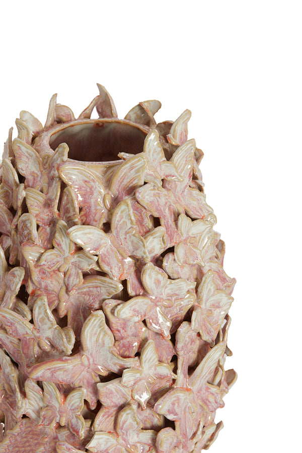 Light & Living Accessories Vase deco 17x26 cm MARIPOSA ceramics pink House of Isabella UK