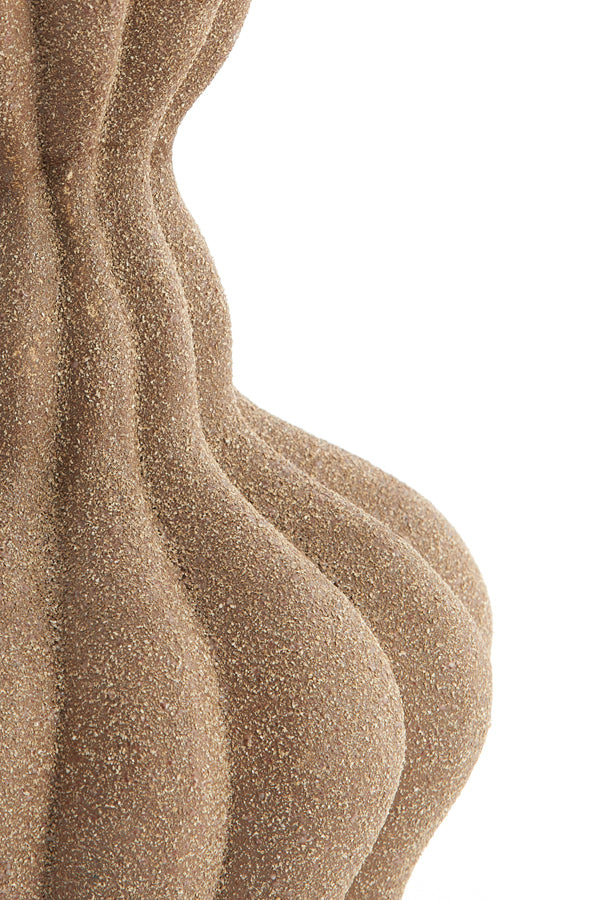 Light & Living Accessories Vase deco 17x26 cm SILVIO ceramics matt brown House of Isabella UK