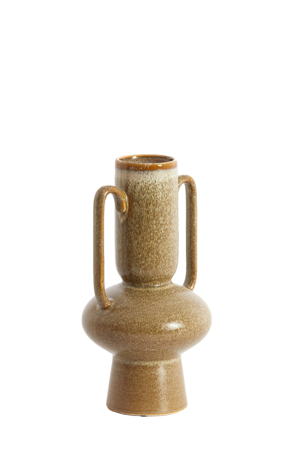 Light & Living Accessories Vase deco 17x32,5 cm OTARU ceramics olive green House of Isabella UK