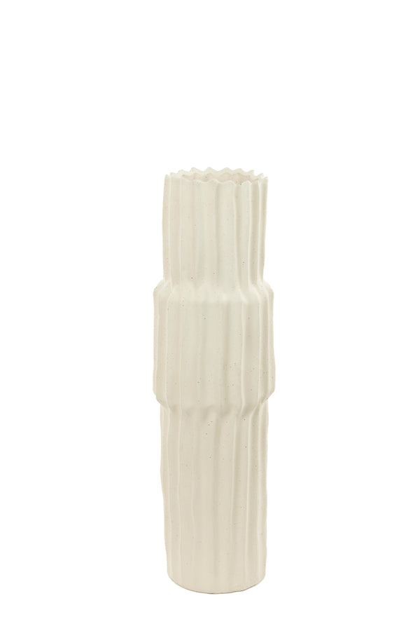 Light & Living Accessories Vase deco 17x58 cm LONGA ceramics cream House of Isabella UK