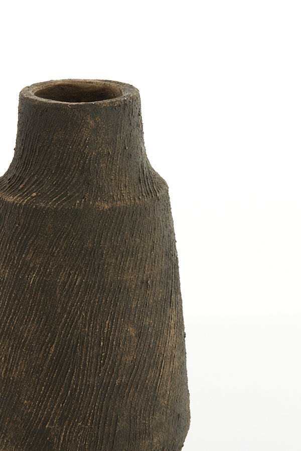 Light & Living Accessories Vase deco 18,5x38 cm KIDIRA ceramics dark brown House of Isabella UK