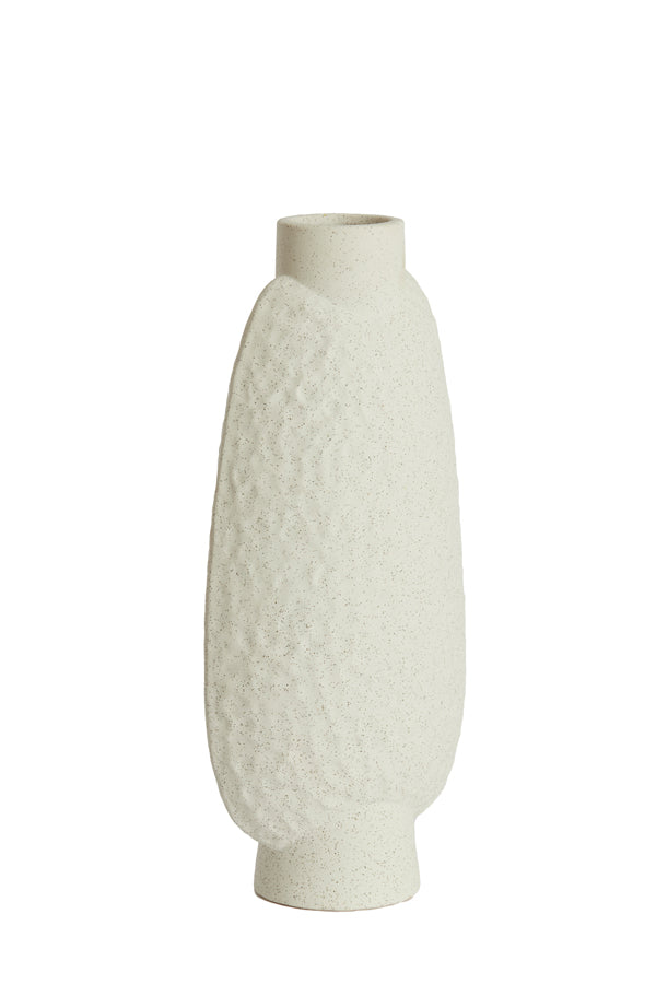 Light & Living Accessories Vase deco 18x12x41 cm NAMTU ceramics matt cream House of Isabella UK