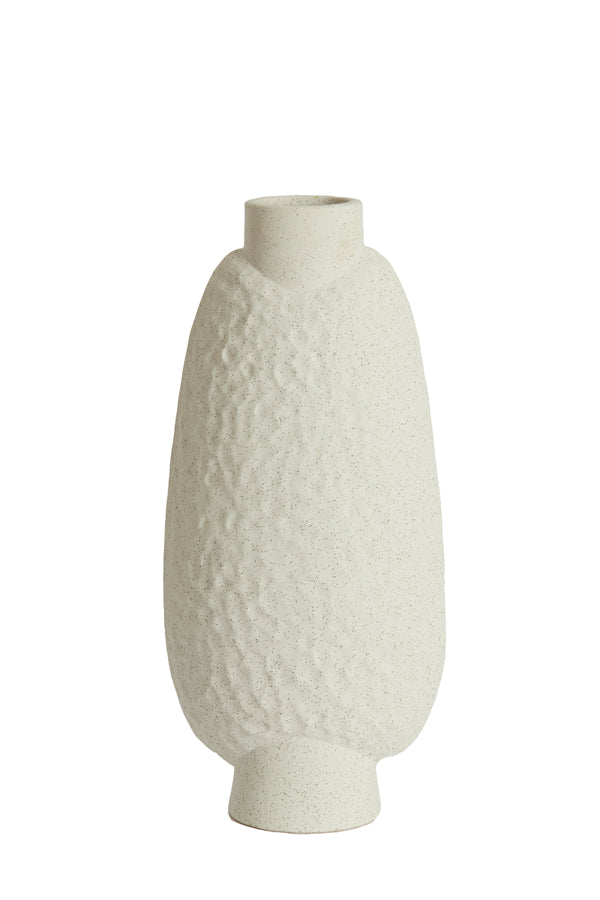 Light & Living Accessories Vase deco 18x12x41 cm NAMTU ceramics matt cream House of Isabella UK