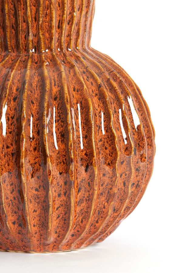Light & Living Accessories Vase deco 18x22 cm ZIRJA ceramics orange House of Isabella UK