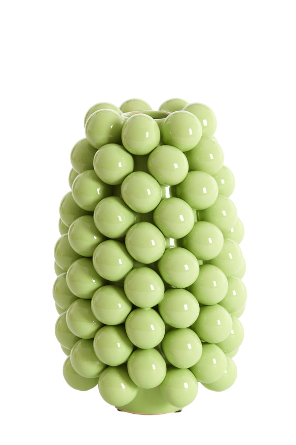 Light & Living Accessories Vase deco 18x28 cm BOYANG ceramics shiny green House of Isabella UK