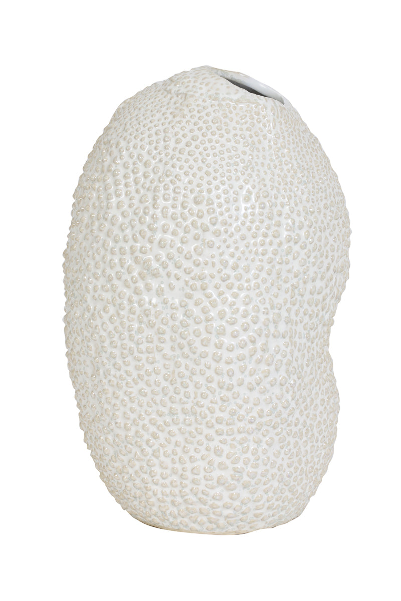 Light & Living Accessories Vase deco 18x28 cm KYANA ceramics cream+white House of Isabella UK