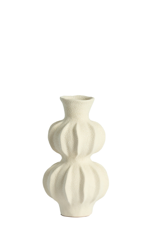 Light & Living Accessories Vase deco 18x33 cm SPOTORNO ceramics matt cream House of Isabella UK