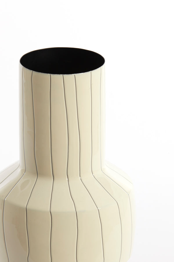 Light & Living Accessories Vase deco 18x42 cm SENUMA shiny white+black House of Isabella UK