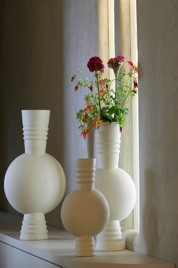 Light & Living Accessories Vase deco 18x54,5 cm KAVANSI matt cream House of Isabella UK