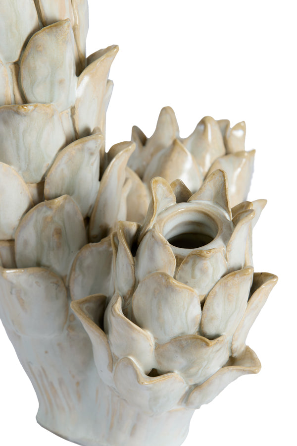 Light & Living Accessories Vase deco 19,5x17x27,5 cm CARCIOFO ceramics cream+beige House of Isabella UK