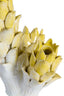 Light & Living Accessories Vase deco 19,5x17x27,5 cm CARCIOFO ceramics yellow+cream House of Isabella UK