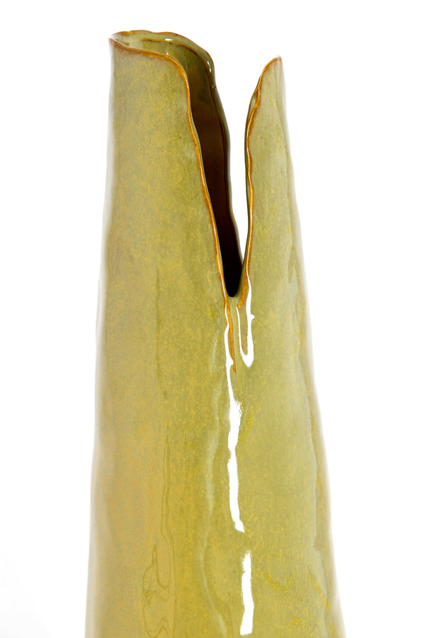 Light & Living Accessories Vase deco 19,5x19x92 cm MESA ceramics olive green-brown House of Isabella UK