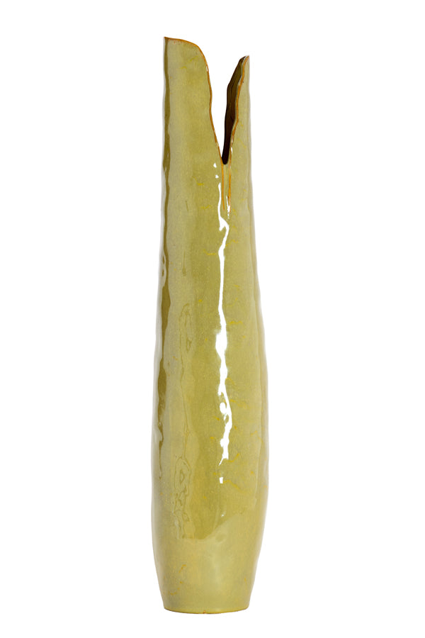 Light & Living Accessories Vase deco 19,5x19x92 cm MESA ceramics olive green-brown House of Isabella UK