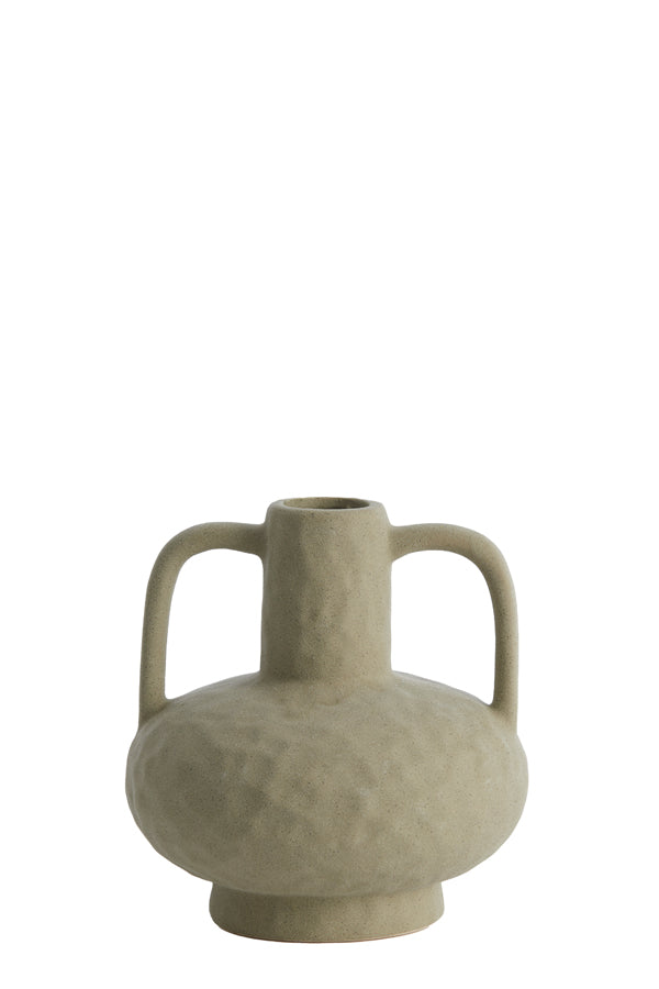 Light & Living Accessories Vase deco 19,5x20 cm ZIRO ceramics matt olive green House of Isabella UK
