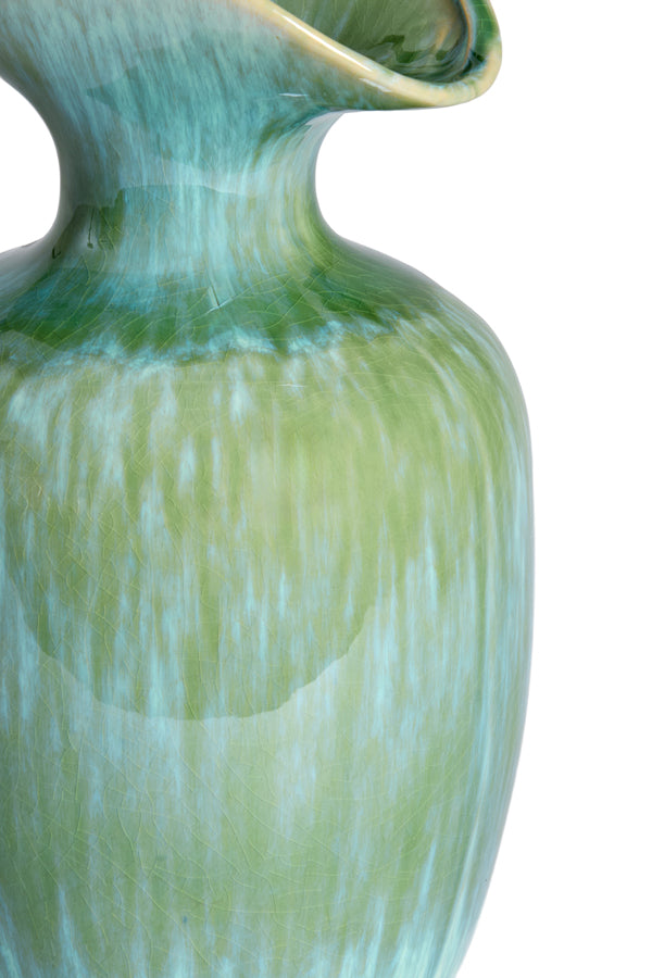 Light & Living Accessories Vase deco 19,5x33 cm MARILLO ceramics green+light blue House of Isabella UK