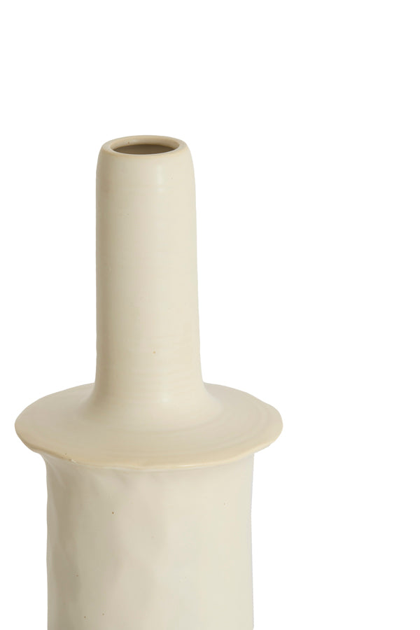 Light & Living Accessories Vase deco 19,5x56 cm SENNES ceramics matt cream House of Isabella UK