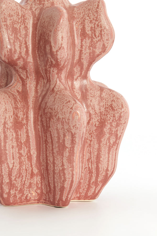 Light & Living Accessories Vase deco 19x17x37 cm NARA ceramics coral-red House of Isabella UK