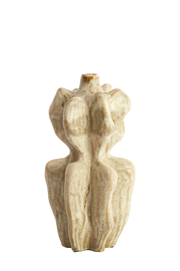 Light & Living Accessories Vase deco 19x17x37 cm NARA ceramics olive green House of Isabella UK