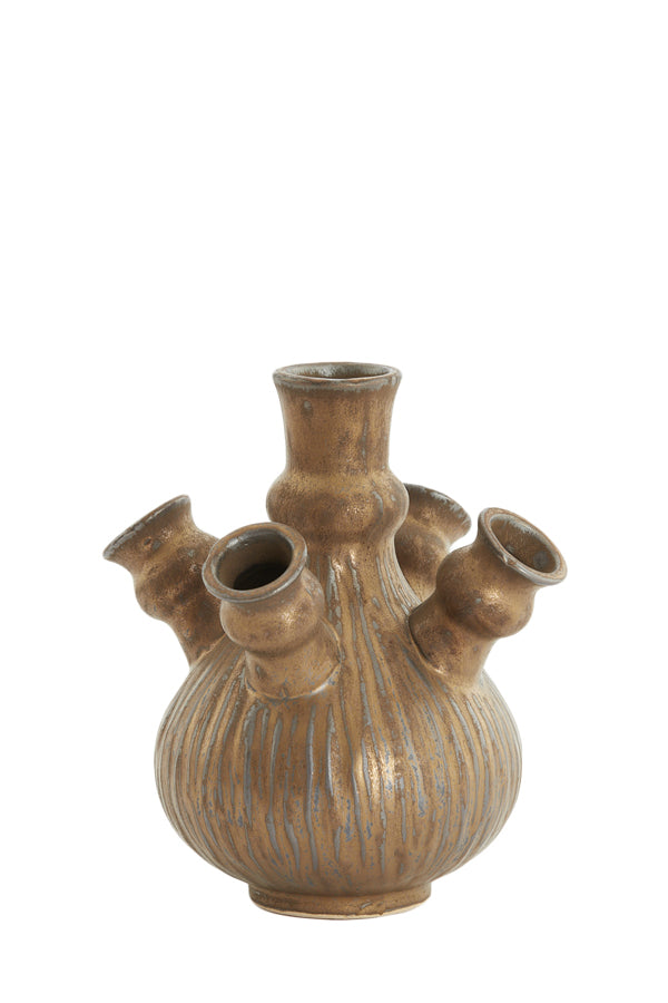 Light & Living Accessories Vase deco 19x20 cm NEBULA brown-bronze House of Isabella UK