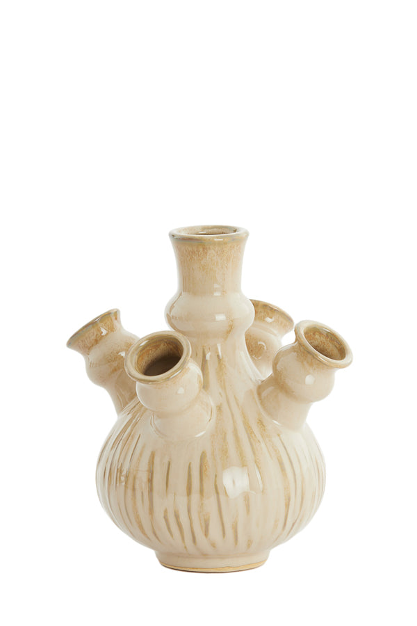 Light & Living Accessories Vase deco 19x20 cm NEBULA cream-light brown House of Isabella UK