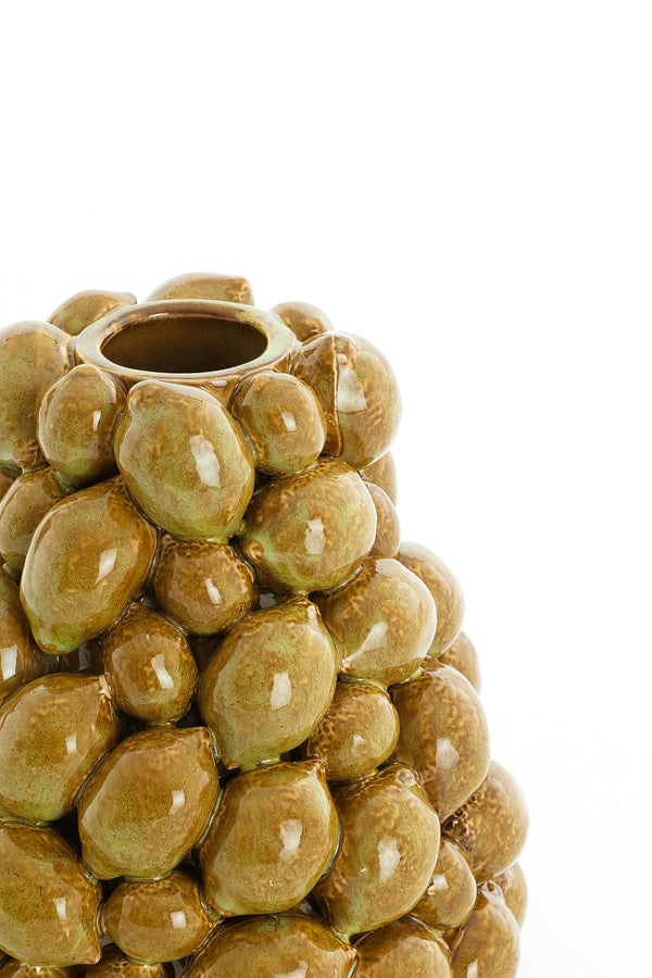 Light & Living Accessories Vase deco 19x21 cm CITRUS ceramics brown-green House of Isabella UK