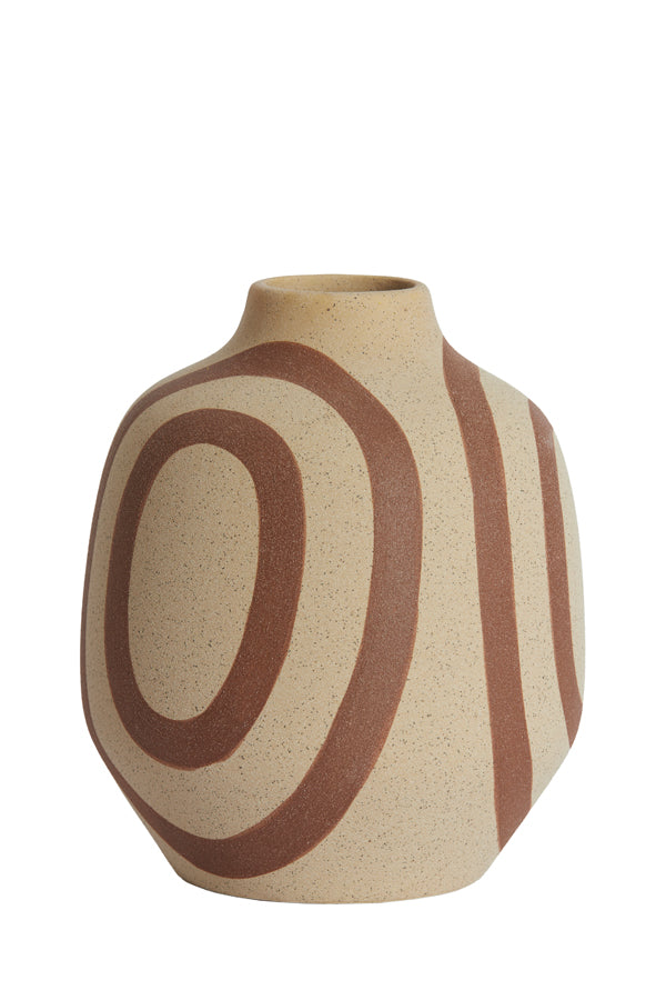Light & Living Accessories Vase deco 19x22,5 cm UMYA ceramics matt sand-terra House of Isabella UK