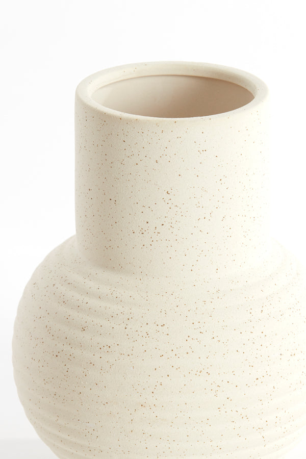 Light & Living Accessories Vase deco 19x25 cm ULLOA ceramics matt cream House of Isabella UK