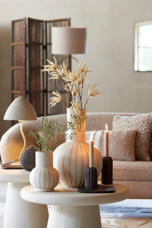 Light & Living Accessories Vase deco 19x25 cm ULLOA ceramics matt sand+brown House of Isabella UK