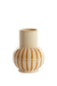 Light & Living Accessories Vase deco 19x25 cm ULLOA ceramics shiny cream+brown House of Isabella UK
