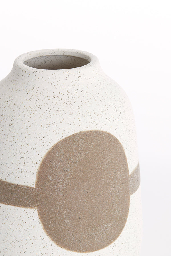 Light & Living Accessories Vase deco 19x26 cm DANAI ceramics matt cream-brown House of Isabella UK