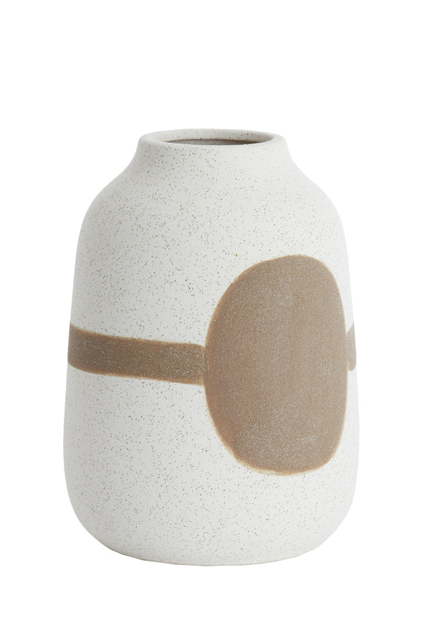 Light & Living Accessories Vase deco 19x26 cm DANAI ceramics matt cream-brown House of Isabella UK