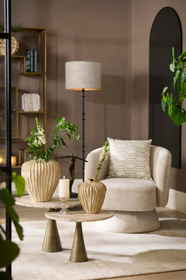 Light & Living Accessories Vase deco 19x30 cm VECHHIA ceramics light brown House of Isabella UK