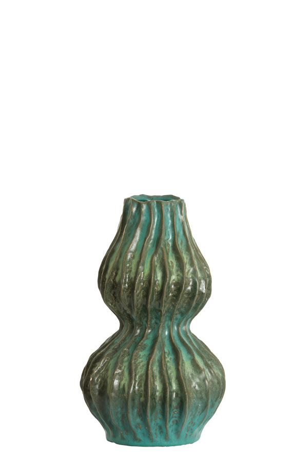 Light & Living Accessories Vase deco 19x31,5 cm VANIA ceramics petrol House of Isabella UK